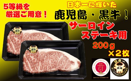 鹿児島 黒毛 和牛 黒牛 サーロイン ステーキ (K-105)　NFN133【800pt】