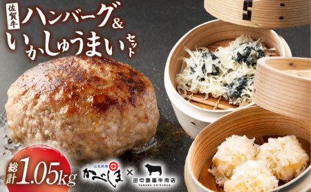佐賀牛ハンバーグ・いかしゅうまいセット【田中畜産牛肉店・呼子かべしま直売所】[HZY004]