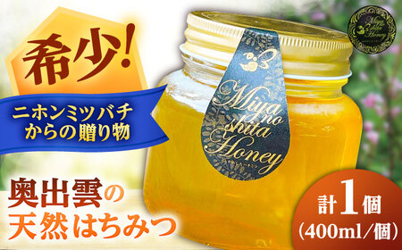 蜂蜜 天然日本ミツバチの「はちみつ」 400ml×1個 [AICL002]