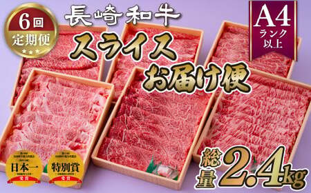 《定期便》長崎和牛スライスお届け便(6回)