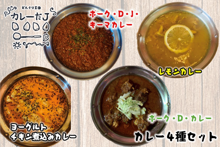噂のカレー全種類セット ～カレーだJオリジナルカレー～ 4食セット【1381】