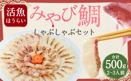活魚ほうらい みやび鯛しゃぶ セット 250g×2パック ２~3名用