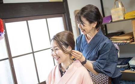 手ぶらでOK 浴衣レンタル チケット（1名様） 着付け・小物一式 ヘアセット付き