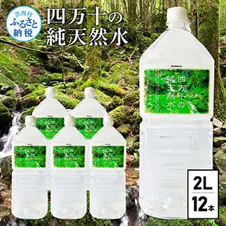 四万十の純天然水 2L×6本 ２ケース 