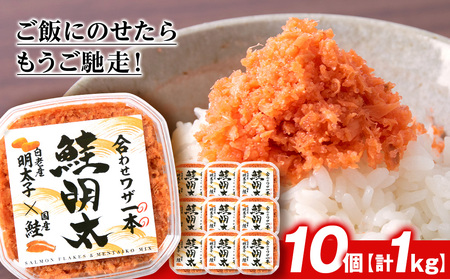 しゃけめんたい 鮭明太 100g×10パック 【斎藤水産】 AM069