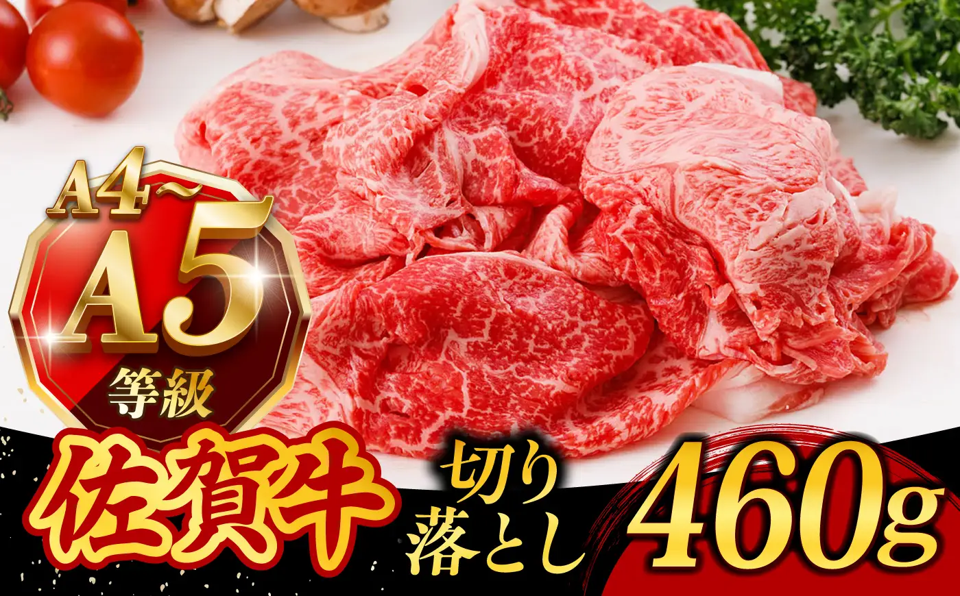 佐賀牛 牛肉切り落とし 460g /焼肉どすこい [UCC010] 牛肉切り落とし