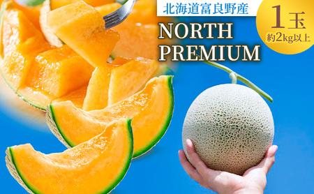 【2026年6月発送】富良野 メロン『NORTH PREMIUM』1玉 約2kg以上 フルーツ 果物