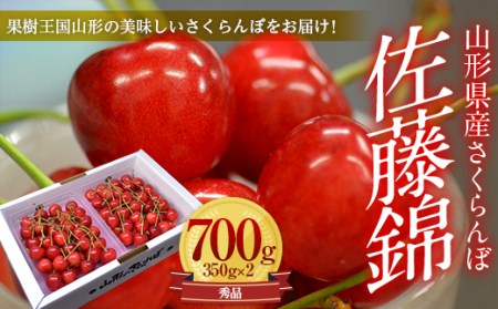 《先行予約 2026年6月上旬発送》山形県産さくらんぼ佐藤錦 秀品 L玉 700gパック 化粧箱入り FSY-2198