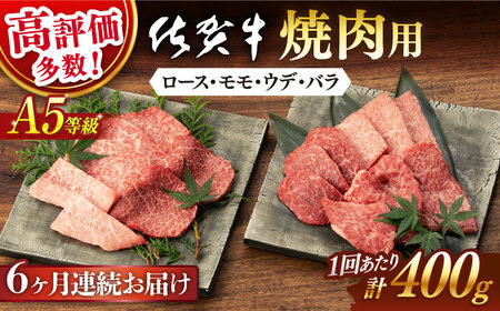 【定期便】 牛肉 佐賀牛 焼肉用 A5 総計2.4kg NAB030 牛肉 全6回