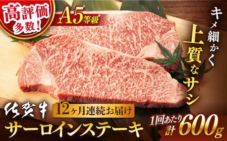 【定期便】 牛肉 佐賀牛ステーキ総計7.2kg NAB040 牛肉 全12回