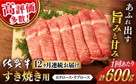 12回定期便 佐賀牛 すき焼き 総計7.2kg NAB067 牛肉 定期便