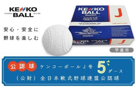 N09006（公財）全日本軟式野球連盟公認球　ケンコーボールＪ号（5ダース）