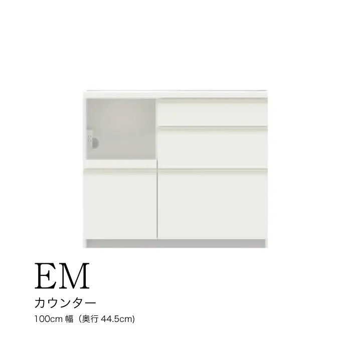 食器棚 カップボード 組立設置 EMA-S1000Rカウンター [No.570]
