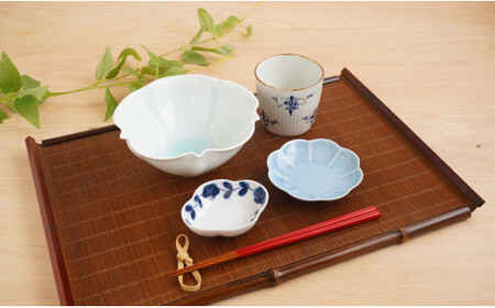 有田焼 涼しげブルー 夏のうつわセット マルシゲ陶器 食器 器 うつわ 陶磁器 皿 ギフト 贈答 35000円 3.5万円 A35-464