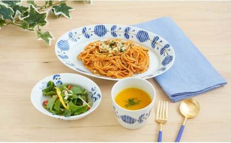 有田焼 染付サビ花つなぎ3点セット マルシゲ陶器 食器 器 うつわ 陶磁器 皿 ギフト 贈答 35000円 3.5万円 A35-465