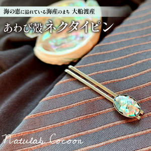アワビ 貝殻 ネクタイピン 1個 アクセサリー レディース メンズ 女性 男性 ギフト プレゼント 誕生日 贈答用 記念 三陸産 岩手県 大船渡市