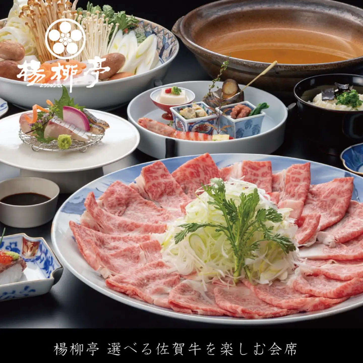 楊柳亭 選べる佐賀牛を楽しむ会席（お食事券）：B455-002