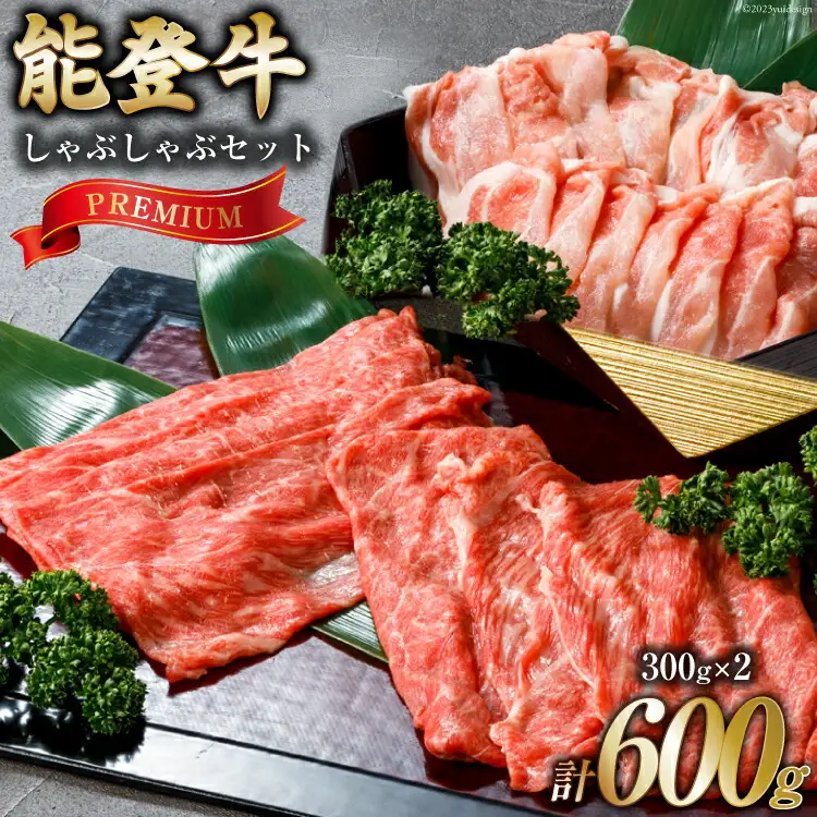 【てらおかの能登牛】能登のしゃぶしゃぶセット プレミアム(300g×2) [てらおか風舎 石川県 志賀町 AA4267]
