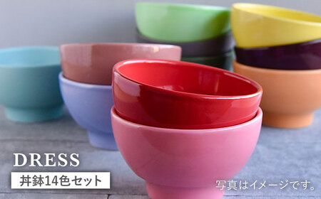 【波佐見焼】料理を引き立たせる 丼鉢 どんぶり 14色セット  食器 皿 【DRESS】 [SD38] 波佐見焼