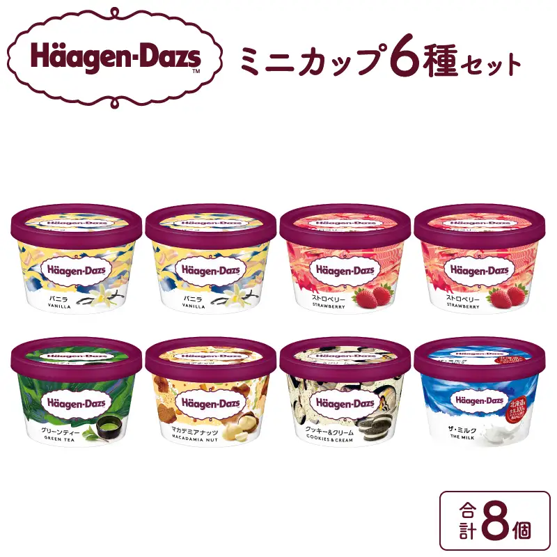 ハーゲンダッツ 定番ミニカップ 8個 アイス アイスクリーム_H0016-104