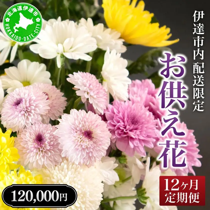 [5525-0771]◆伊達市内配送限定◆12ヵ月お供え花定期便