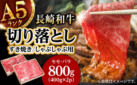 【お中元対応可】長崎和牛 A5 赤身とバラ肉の切り落とし(すき焼き・しゃぶしゃぶ用) 800g / 肉 牛肉 赤身 バラ 切り落とし すき焼き しゃぶしゃぶ / 諫早市 / 株式会社NICK'S MEAT 野中精肉店 [AHCW003]
