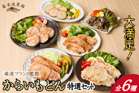 【牧場直送の新鮮黒豚】桑水流黒豚からいもどん特選セット（黒豚 豚肉 豚 肉 お肉 味噌漬け ステーキ）