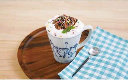 有田焼 染付鳥獣戯画 酒樽ゆったりマグカップ よう楽庵・たかす A22-37 