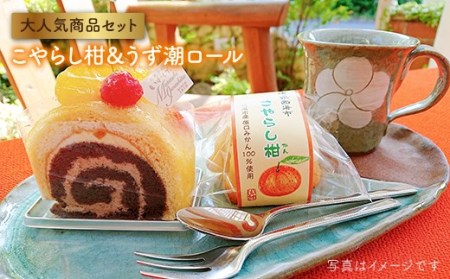 うず潮ロールケーキ1本＆こやらし柑10個 CAM002 お菓子