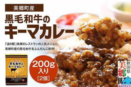 美郷町産黒毛和牛のキーマカレー2個入 あきた美郷づくり [カレー キーマカレー レトルト 2個 秋田 詰め合わせ]