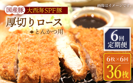 6回定期便 大西海SPF豚 厚切りロース とんかつ用 ＜大西海ファーム＞ [CEK176] とんかつ 豚肉 とんかつ 豚肉 とんかつ 豚肉 とんかつ 豚肉 とんかつ 豚肉