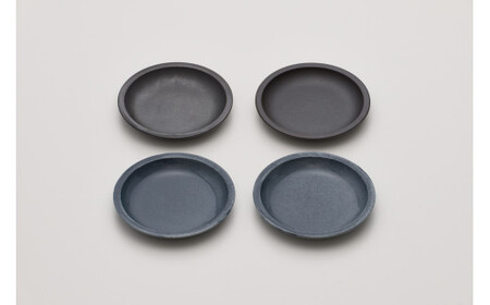 2016/ TY Plate S Set【2016/オリジナル】有田焼 食器 器 皿 小皿 プレート 4枚 ブラック グレー シンプル A35-689