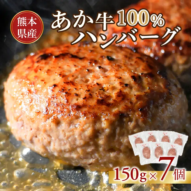 オアシス九州 熊本県産あか牛ハンバーグ150ｇ×7個 _U117-0005