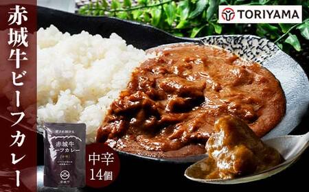 赤城牛 ビーフカレー（中辛）200g×14個 F4H-0119