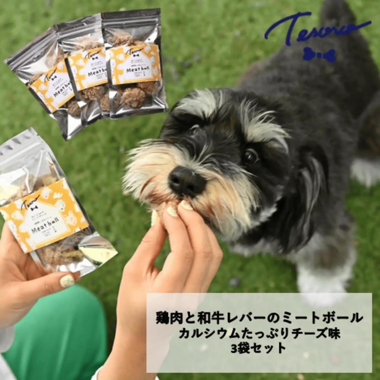 【Tesoro】わんこ用／和牛レバーと鶏肉のミートボール　チーズ3袋　ミートボール