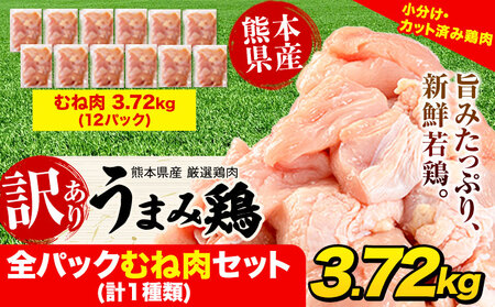  鶏肉 むね 合計3.72kg 訳あり 鶏肉《3-7日以内に出荷予定(土日祝除く)》