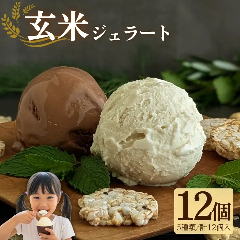  【ジェラート】玄米ジェラート12個 ヴィーガン アイス グルテンフリー【175】