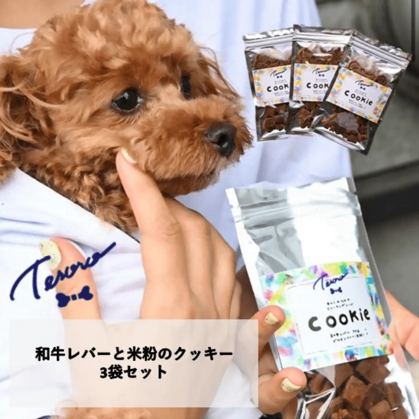 【Tesoro】わんこ用／和牛レバー米粉のクッキー　3袋入り　クッキー