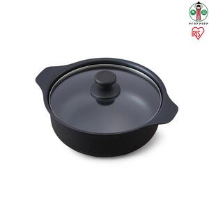 鍋 IH対応鍋 24cm　IHKP-P24-B　ブラック アイリスオーヤマ