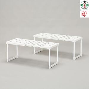 伸縮押入れ整理棚8個セットSOR-370グレー アイリスオーヤマ