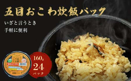 五目おこわ 炊飯パック 160g 24パック入 ご飯 ご飯パック 炊飯パック おこわ 五目ごはん 備蓄 非常食