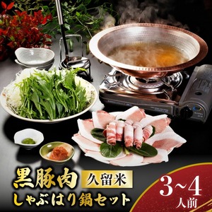 ミシュランガイド掲載のお店【こうじ夜】　『久留米しゃぶはり鍋』セット（3～4人前）_鍋 黒豚肉 しゃぶはり鍋 セット 3 ～ 4人前 ミシュラン掲載店 手間いらず 専門店の味 旨み 黒豚 豚肉 ロース バラ肉 冷凍 鮮度そのまま 地場野菜 ちゃんぽん麺 柚子胡椒 辛子明太子 贈答用 自宅用 福岡県 久留米市 お取り寄せ お取り寄せグルメ 送料無料 〔Cn013〕