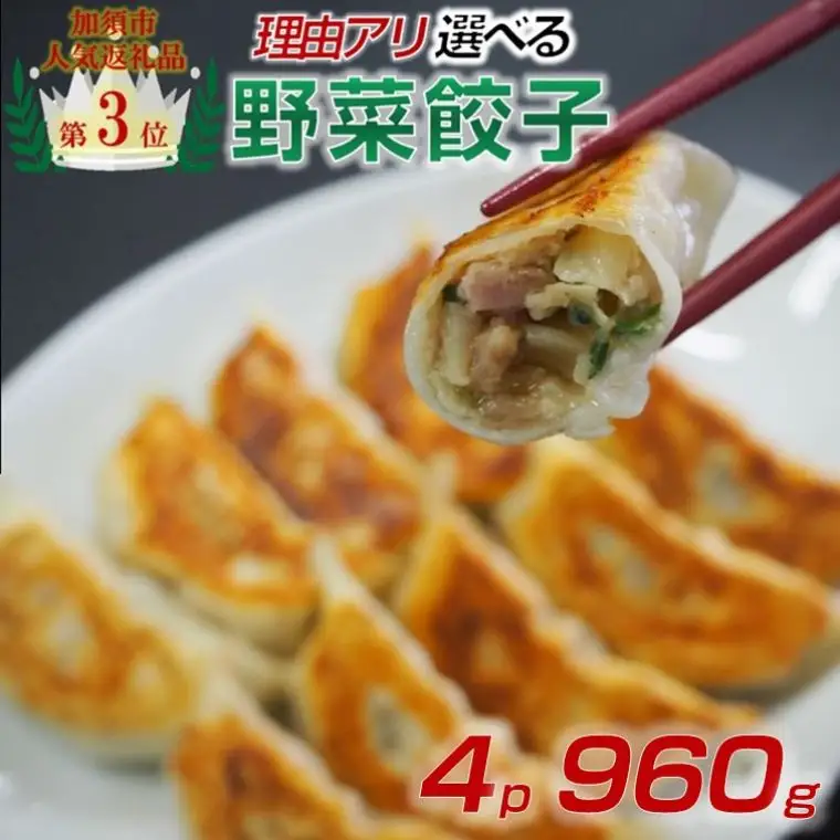 訳あり 冷凍 野菜餃子：4パック 中華 餃子