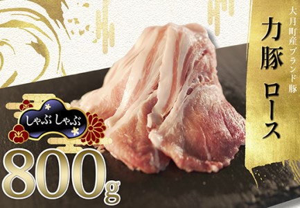 【国産】力豚 豚肉 ロース しゃぶしゃぶ800g 小分け ブランド豚 冷しゃぶサラダ 豚しゃぶ 鍋