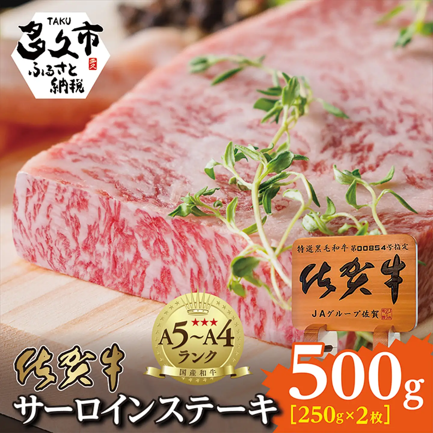 佐賀牛 サーロインステーキ 250g×2枚 合計 500g _d-72