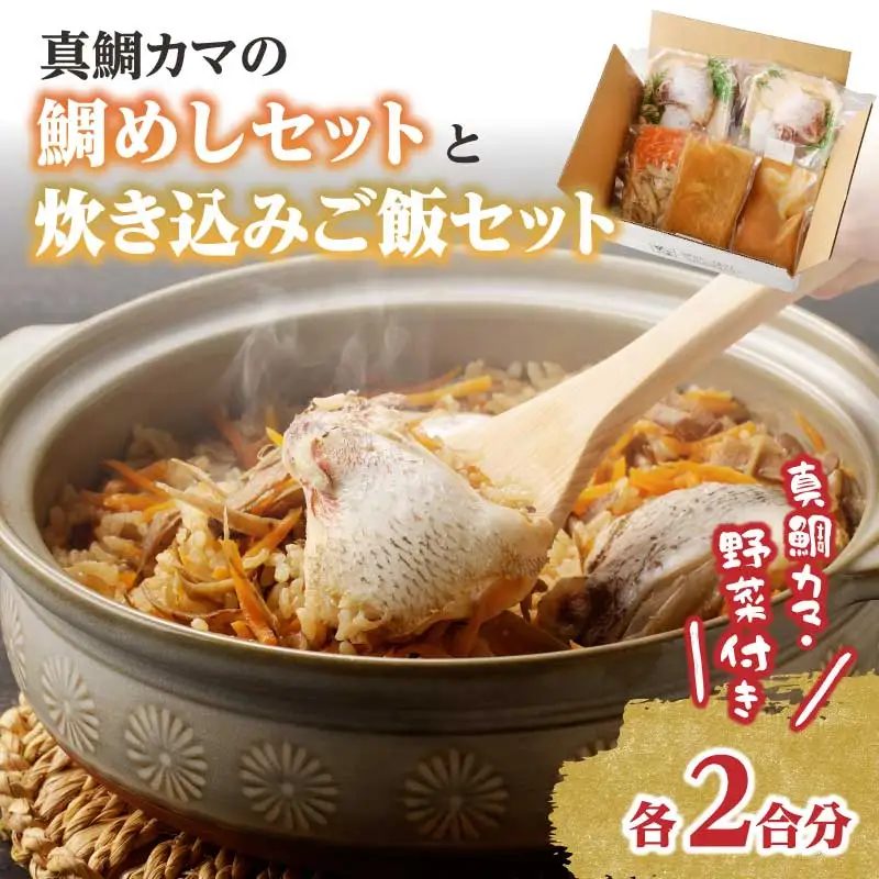 真鯛釜の鯛めしセットと炊き込みご飯セット【A045】