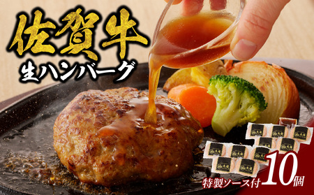丸福 ハンバーグ 10個（5月配送）／ 佐賀牛 ハンバーグ 【A047-05】