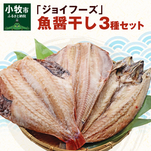 「ジョイフーズ」魚醤干し 干物３種セット[052S04]