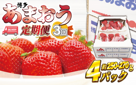 AT-006_【先行受付】博多あまおう4パック　3か月定期便