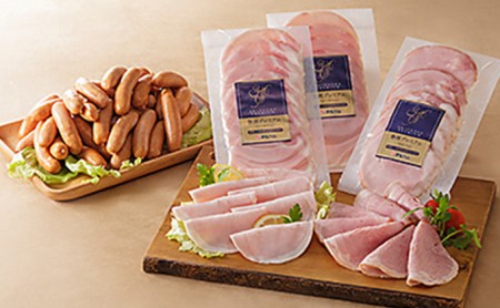 浜松ハム　ウインナー・ハム詰合せ(静岡産豚肉使用） 肉の加工品 朝食 朝ごはん つまみ おかず お弁当 ロースハム モモハム ポークウィンナー 炒め物 サラダ サンドイッチ 食材 